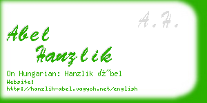 abel hanzlik business card